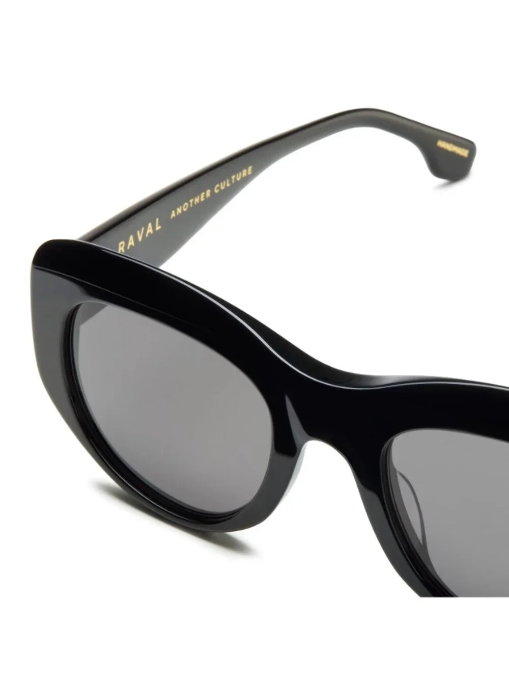 New Raval Eyewear Women's Sunglasses Black Square Grey Lens Acetate Frame HIRE
